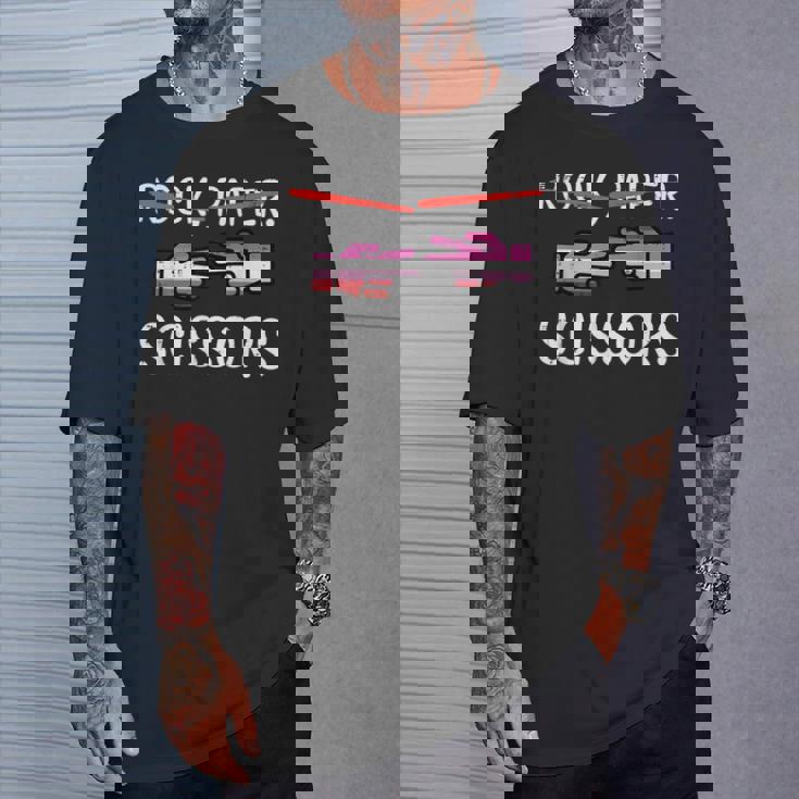 Rock Paper Tijeras Lesbianas Orgullo Bandera Lgbtq Es Camiseta unisex Regalos para él