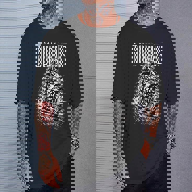 San Columbano Patrón De Los Motociclistas Motocicletas Camiseta unisex Regalos para él