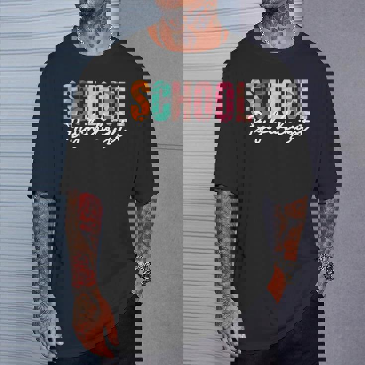 School Psychologist Rainbow Psychology Teacher T-Shirt Gifts for Him