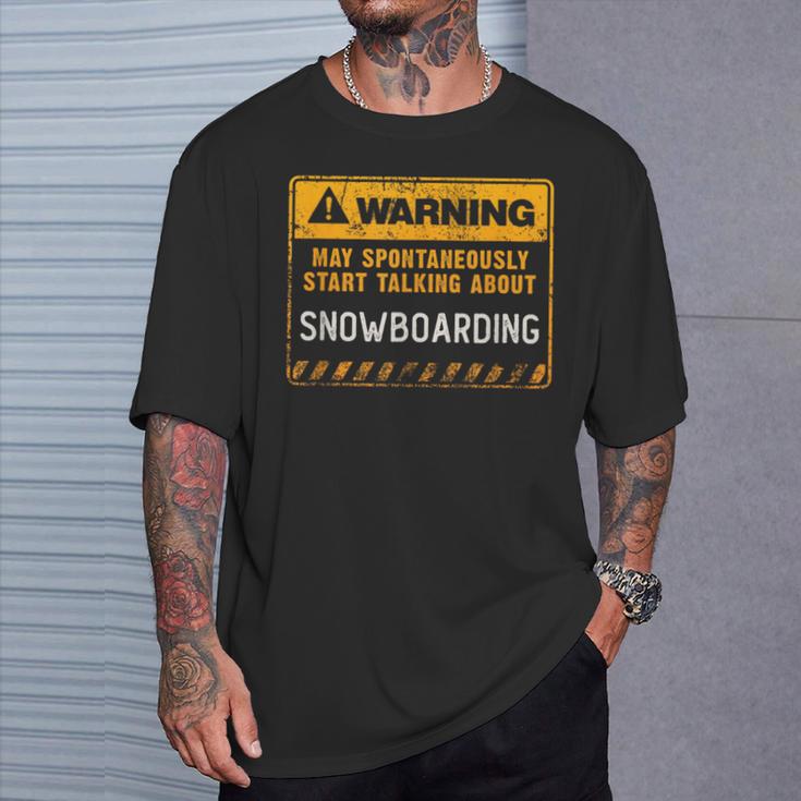 Señal De Advertencia Divertida Denowboard Camiseta unisex Regalos para él