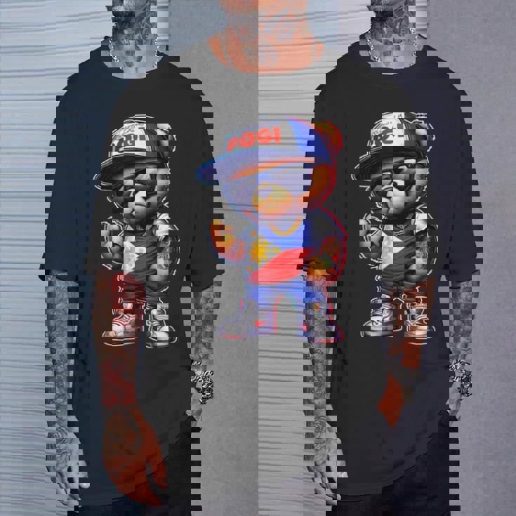 Unapologetically Pogi フィリピン国旗テディベア Tシャツ 彼への贈り物