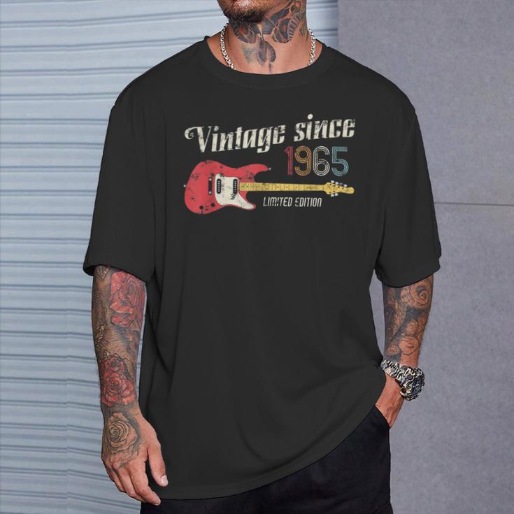 Vintageince 1965 Birthday Party ギターギタリストミュージシャン Tシャツ 彼への贈り物