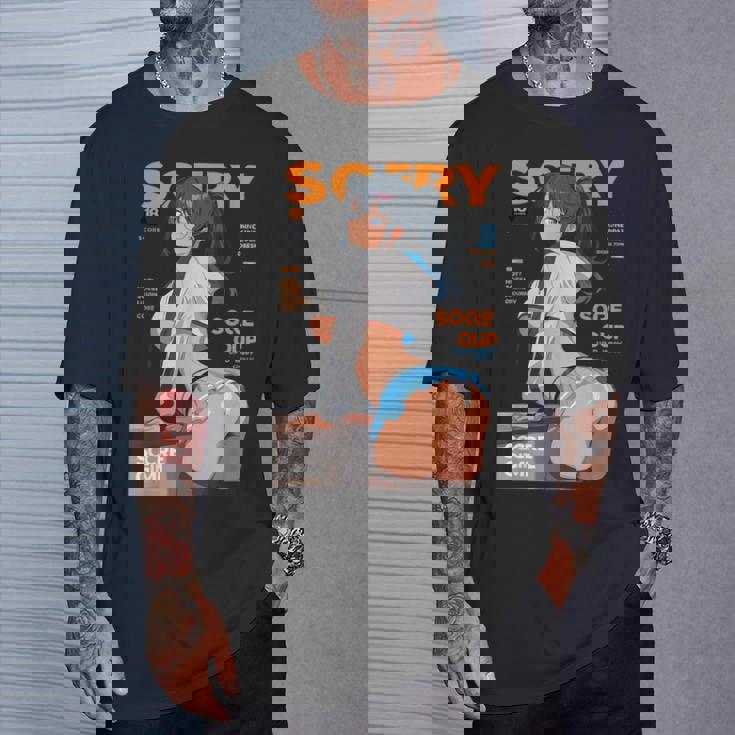 Waifu セクシー アニメ 女の子 モデル 表紙 和風 Tシャツ 彼への贈り物