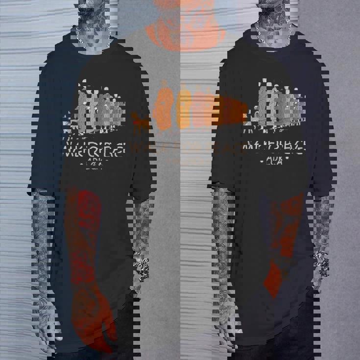 Walk For Peace Monks With Aloka Dog Tシャツ 彼への贈り物