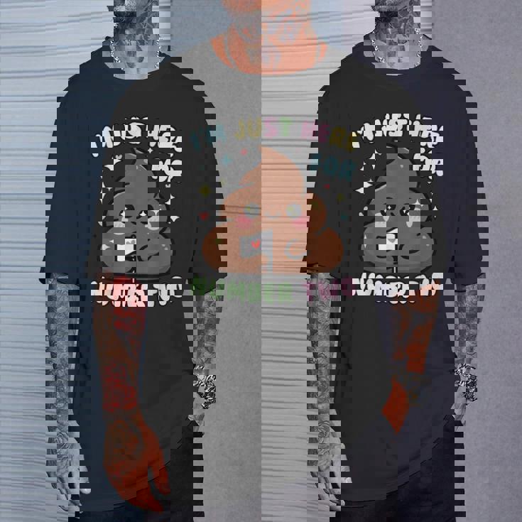 おもしろうんち二日目のためだけにここにいるよ Tシャツ 彼への贈り物