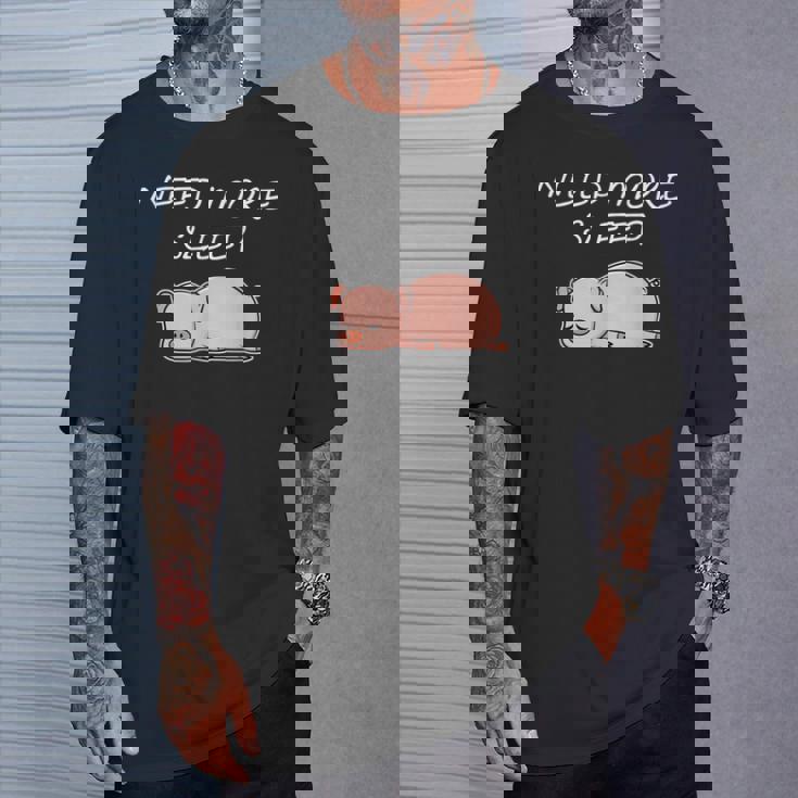 おやすみになる豚のパジャマデザイン Tシャツ 彼への贈り物