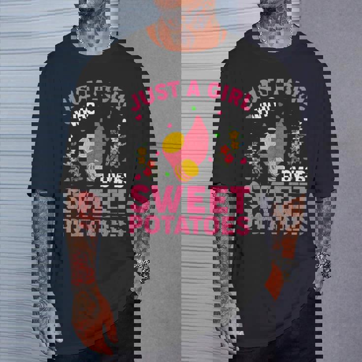 さつまいも好き さつまいもが大好きな女の子 Tシャツ 彼への贈り物