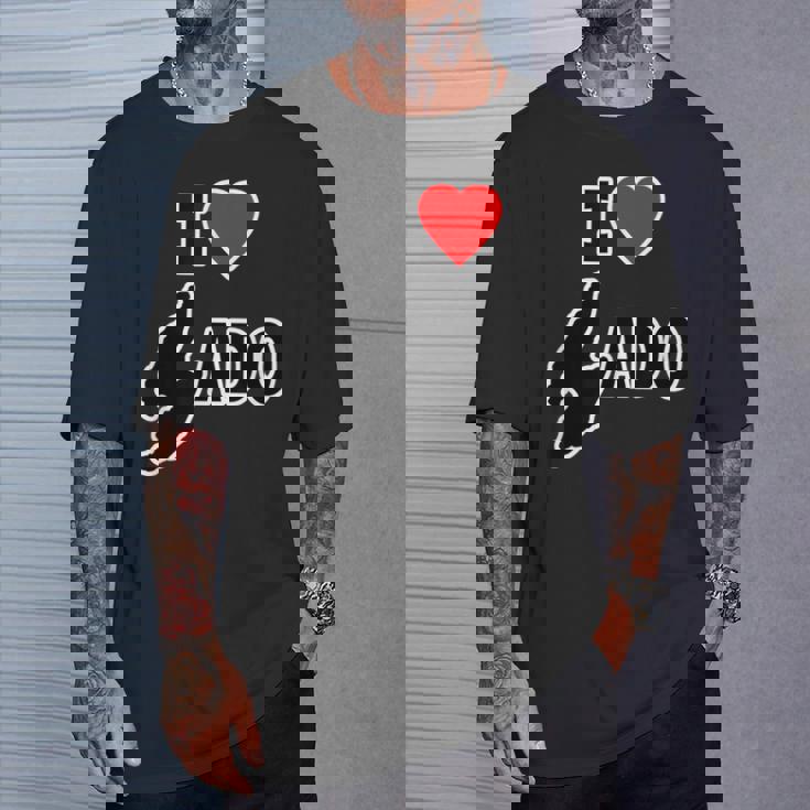 アイラブ・Sado 佐渡島 地図（I Love ハート）【47都道府県】Jimo-T ジモティ お土産 面白 Tシャツ 彼への贈り物