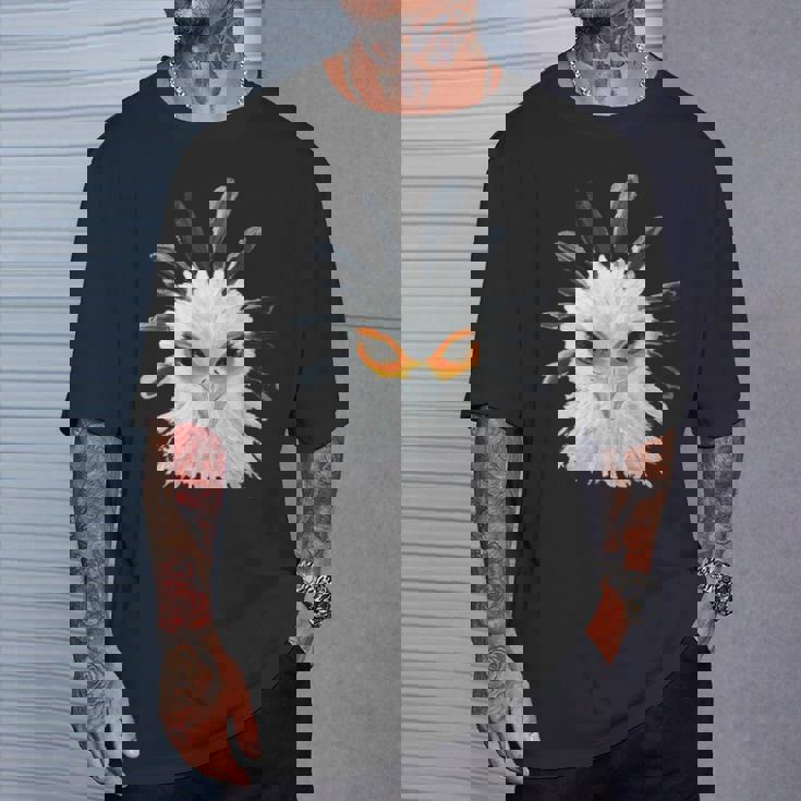 アクリル画アート ヘビクイワシ デザイン 長袖tシャツ Tシャツ 彼への贈り物