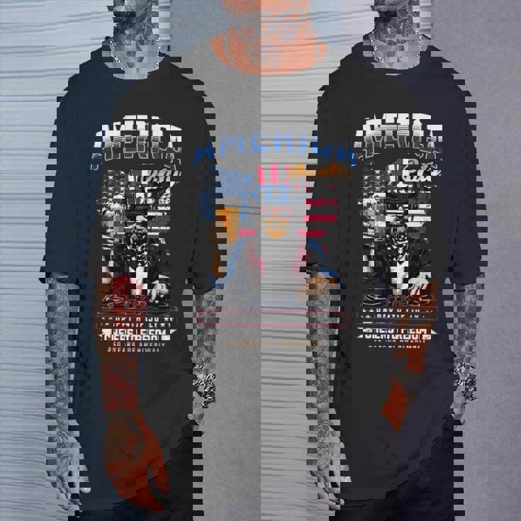 アメリカハッピー250 7月4日 独立記念日 長袖tシャツ Tシャツ 彼への贈り物