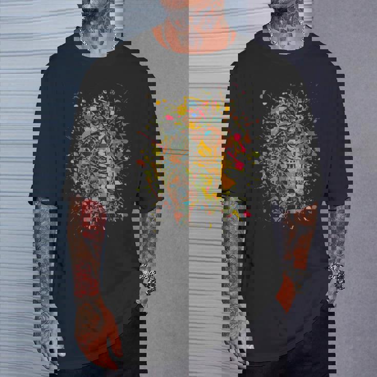 アメリカ先住民のココペリ カラフルスプラッシュ4 ファンの楽しみ Tシャツ 彼への贈り物