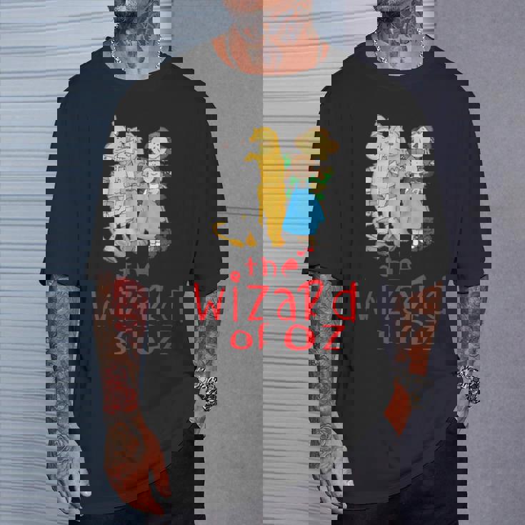 オズの魔法使い ヴィンテージ ファンタジー ドロシー ブリキの男 かかしライオン Tシャツ 彼への贈り物