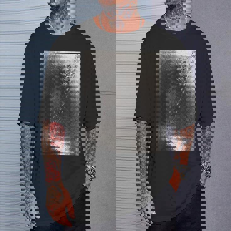 オディロン・ルドン著「そして彼にかかった彼の名は死だった」 Tシャツ 彼への贈り物