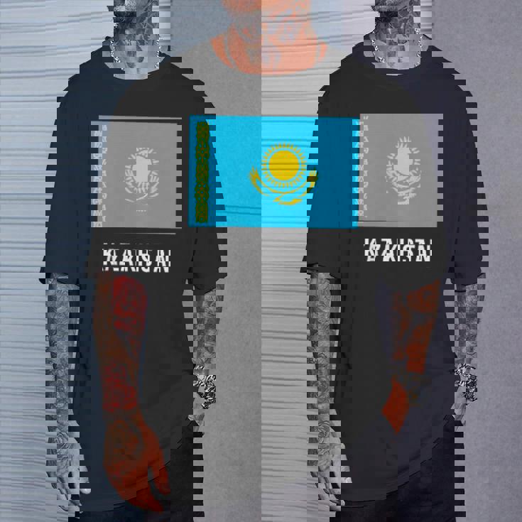 カザフスタン フラッグシャツ Tシャツ 彼への贈り物