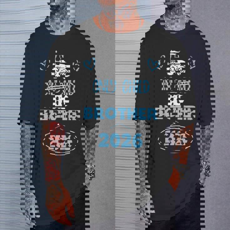 キッズ 一人っ子に取り消し線を引いたトラクター ビッグ ブラザー 2026 Tシャツ 彼への贈り物