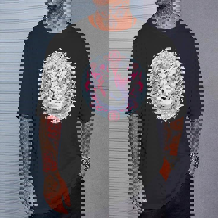 キツネ かわいい コスチューム 九尾狐 ドラゴンズ Tシャツ 彼への贈り物