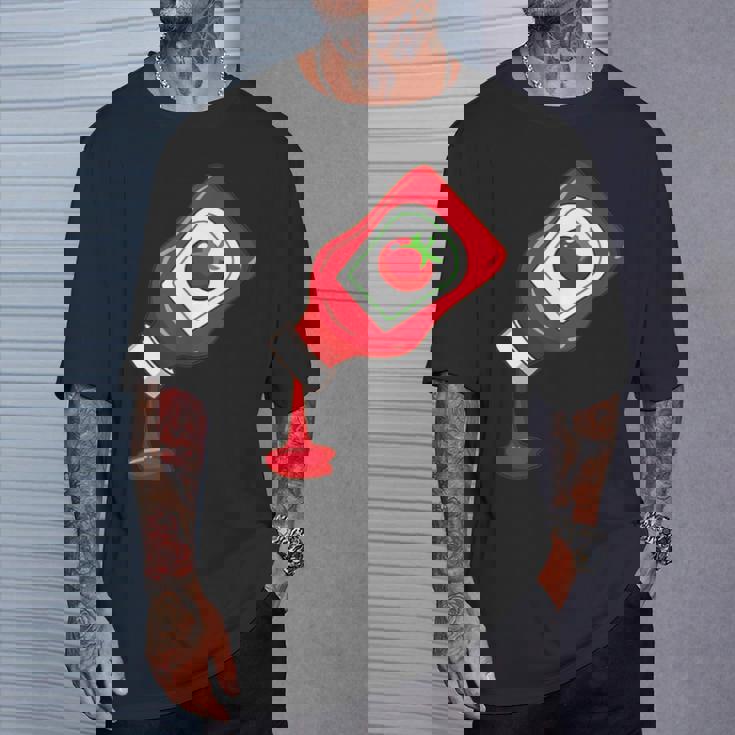 ケチャップをのせて面白いケチャップラバー Tシャツ 彼への贈り物