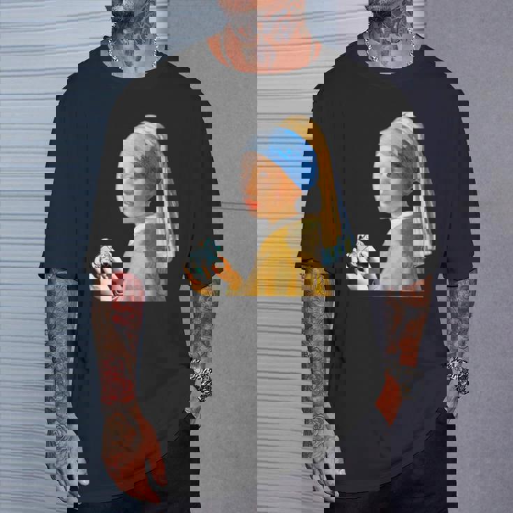 ゲーム モナリザ 面白いtシャツ ゲーマー ネタ 入り メンズ おもしろ 面白い 服 フェルメール グッズ Tシャツ 彼への贈り物