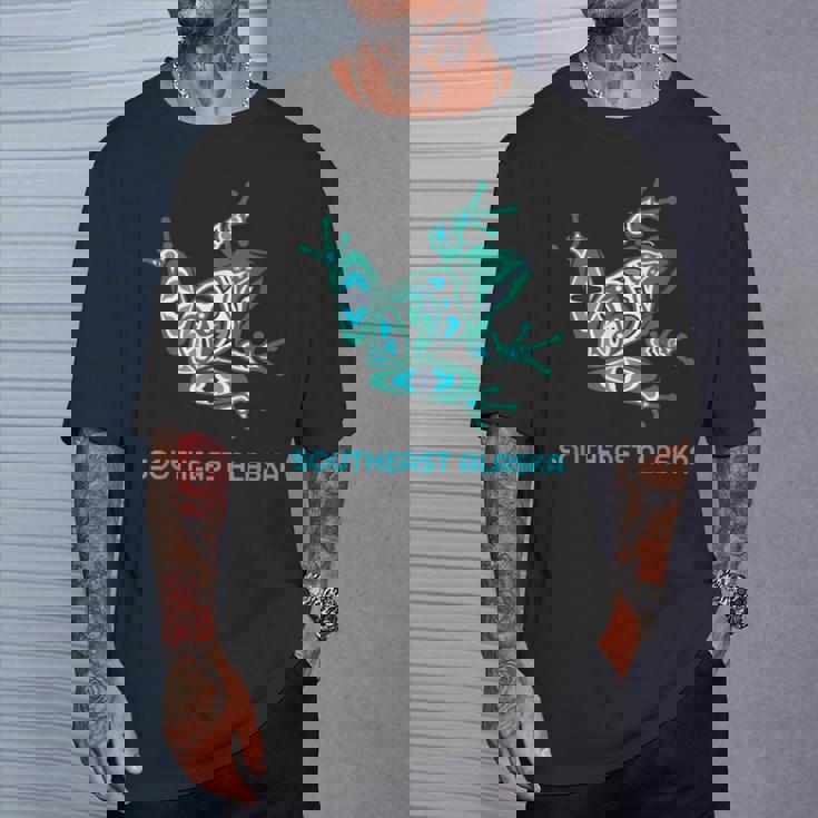 サウスイーストアラスカ フロッグ パシフィック Nw ネイティブ Tシャツ 彼への贈り物