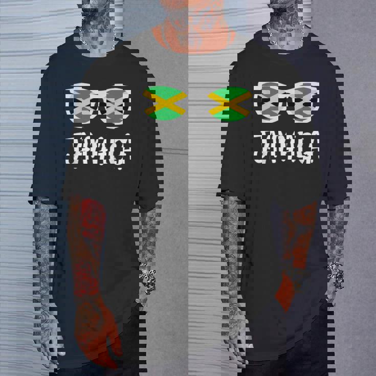 サングラス フラッグ ジャマイカ ジャマイカ 生まれ Tシャツ 彼への贈り物
