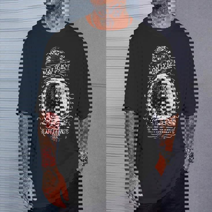 シエナの聖カタリナ 引用 クマの男らしい勇気 カトリック男性 Tシャツ 彼への贈り物