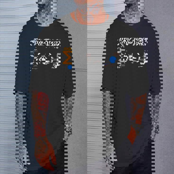 ストリング理論科学オタク物理学シュレディンガー猫 長袖tシャツ Tシャツ 彼への贈り物