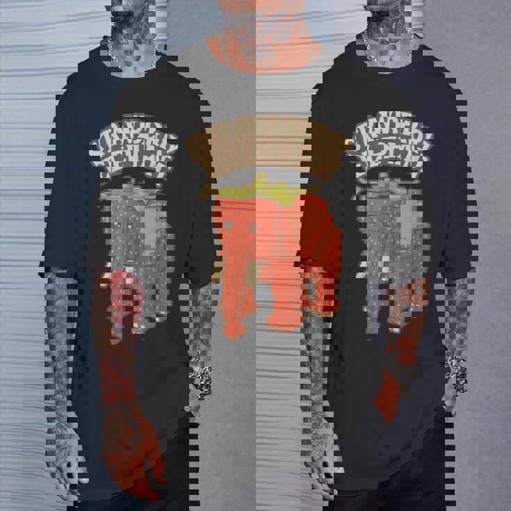 ストロベリーエレファント 面白い イタリアンブレインロットスラング ゲームミーム Tシャツ 彼への贈り物