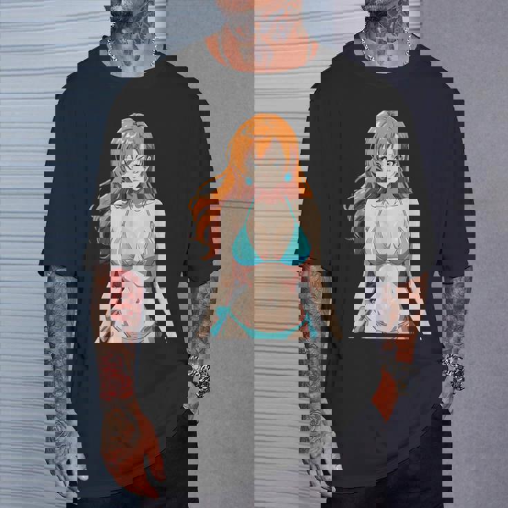 セクシー ワイフ ビーチ アニメ 女の子 日本語 Tシャツ 彼への贈り物