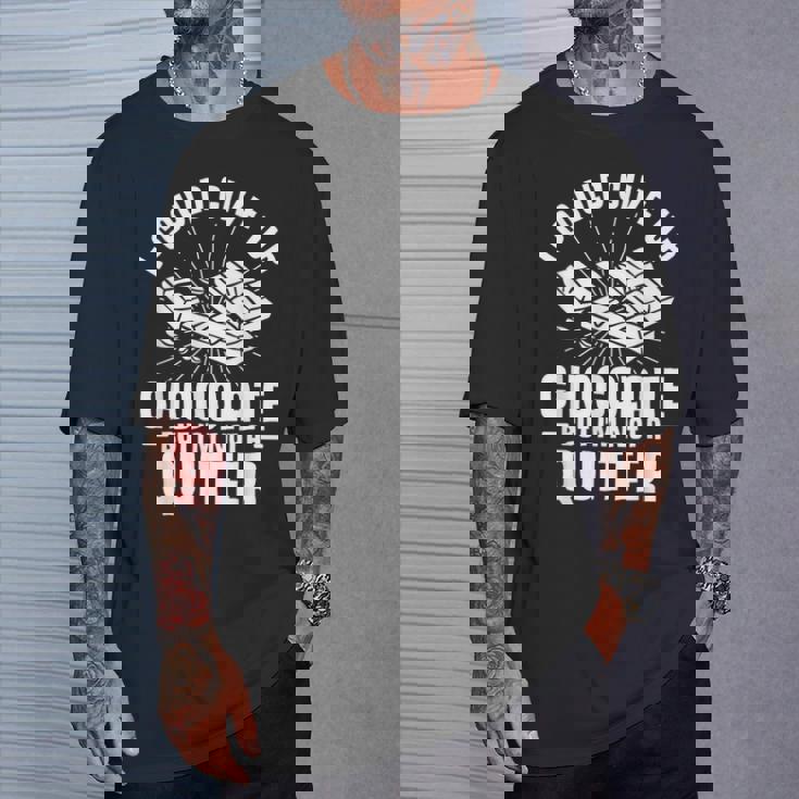 チョコレートはあきらめることができたけど禁煙者じゃない Tシャツ 彼への贈り物