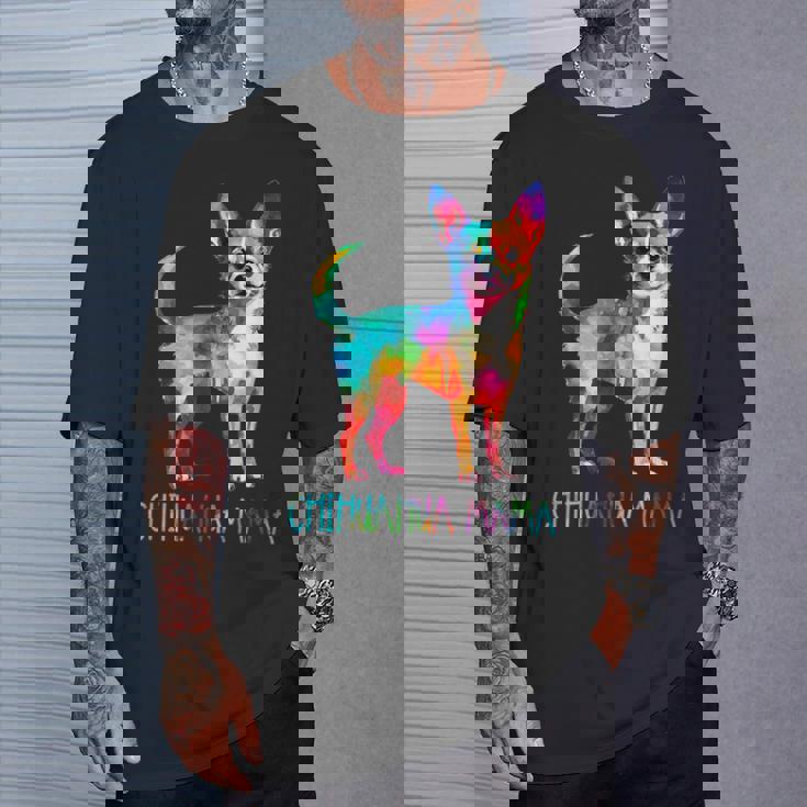 チワワ ママ 水彩画 芸術的 犬 恋人 ティーカップ Tシャツ 彼への贈り物