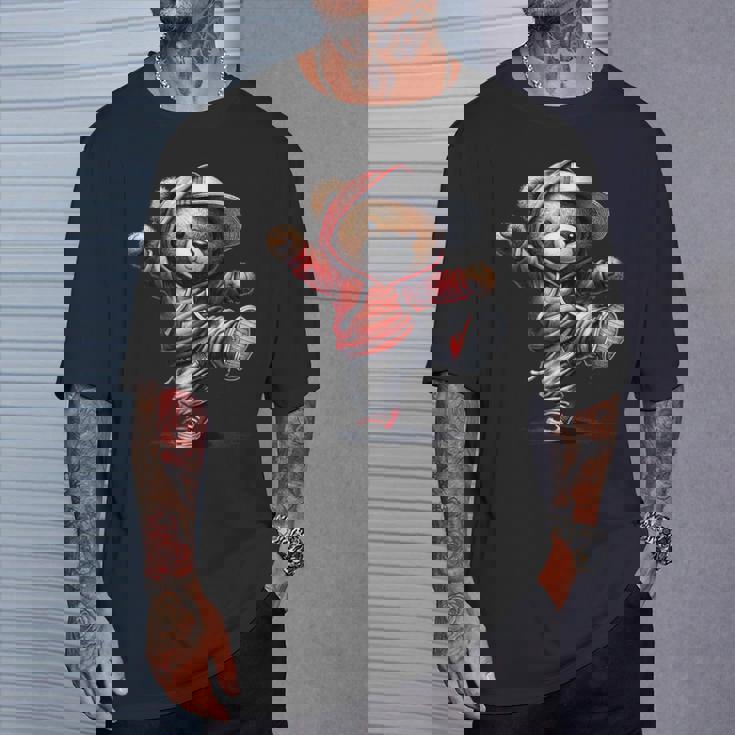 テディ愛好家やキッズダンサーのための面白いクマ Tシャツ 彼への贈り物