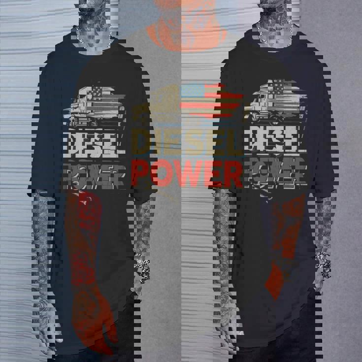 ディーゼルパワーシャツ ディーゼルトラックアクセサリー ディーゼル整備士 長袖tシャツ Tシャツ 彼への贈り物
