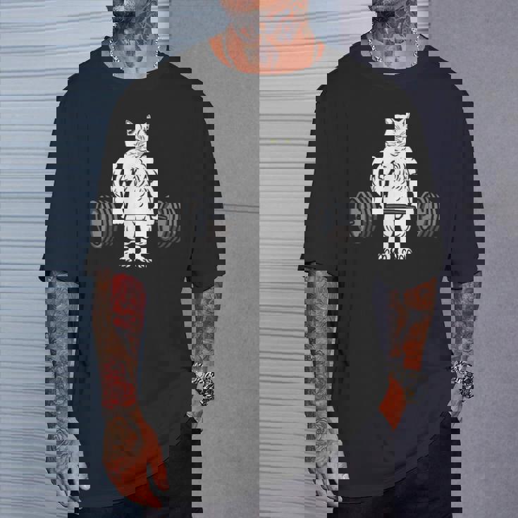 デッドリフト フィットネス 猫 ウェイトトレーニング エクササイズ ギフト Tシャツ 彼への贈り物