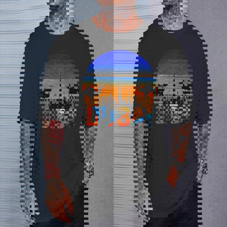 ドバイ ブルジュ ハリファ ヴィンテージ Uae ドバイ アラビア キャメル お土産 長袖tシャツ Tシャツ 彼への贈り物