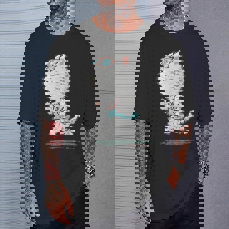 ネコ ねこ ランニング 子猫 ペット おもしろ 動物 ランナー イラスト Tシャツ 彼への贈り物