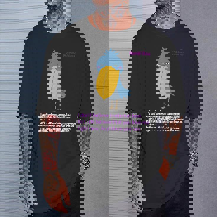 ハシビロコウlove Tシャツ 彼への贈り物