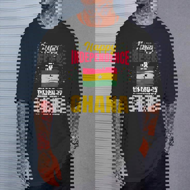 ハッピー独立記念日 ガーナ ガーナの歴史の誇り Tシャツ 彼への贈り物