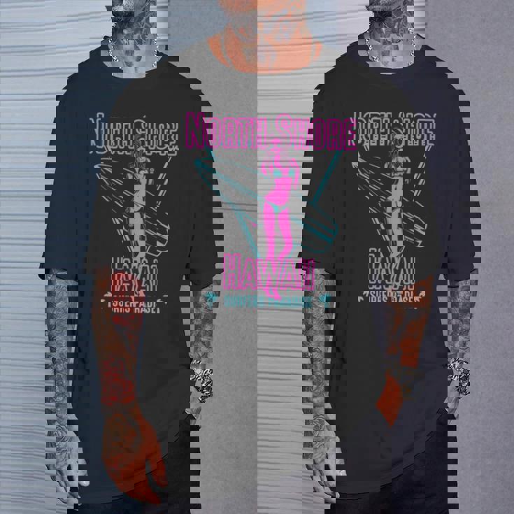 ハワイ サーファー ガール ノースショア 長袖tシャツ Tシャツ 彼への贈り物