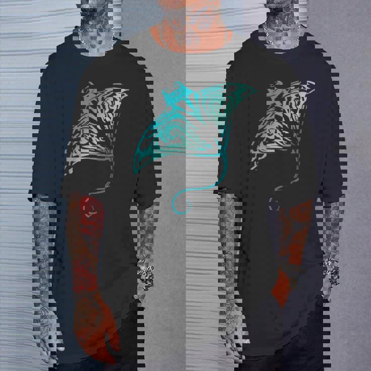 ハワイ トライバル マンタレイ ハワイアン シャツ サメの恋人 Tシャツ 彼への贈り物