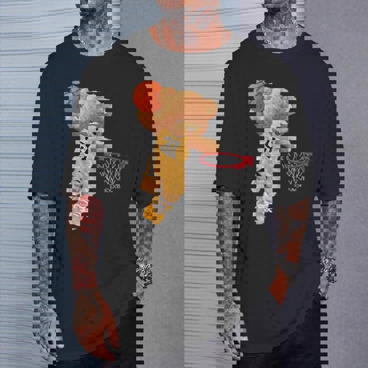 バスケットボール かわいい テディベア Tシャツ 彼への贈り物