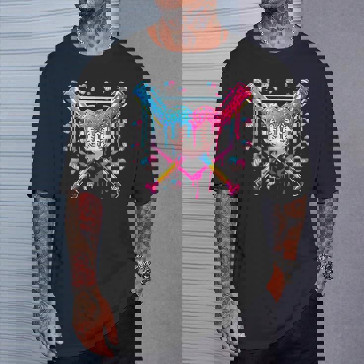 バレンタイン 野球 ハート 滴る アイスクリーム ミニハート Tシャツ 彼への贈り物