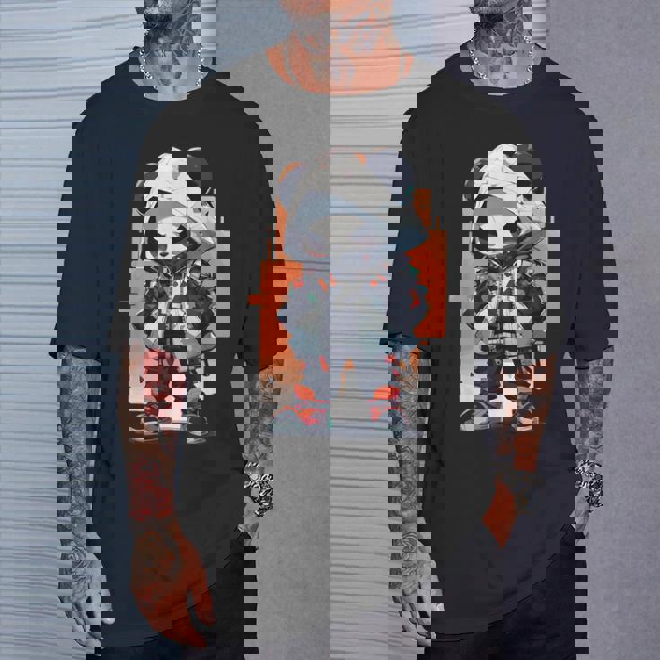 パンダ ストリート 都会 ヒーロー Tシャツ 彼への贈り物