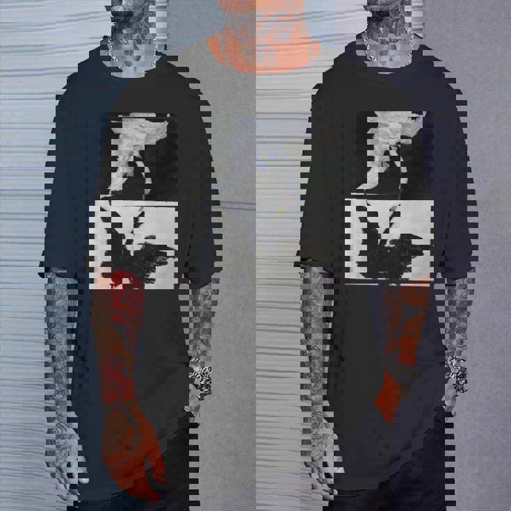 ヒルマ・アフ・クリント作「白鳥」1915年 長袖tシャツ Tシャツ 彼への贈り物