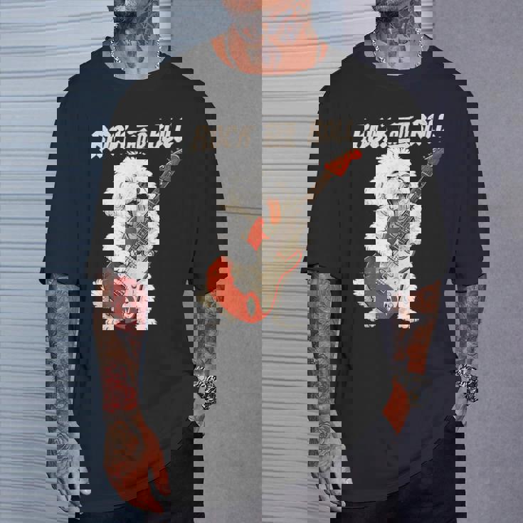 ビション・フリーゼ ギターを弾く ロックンロール 犬好き Tシャツ 彼への贈り物