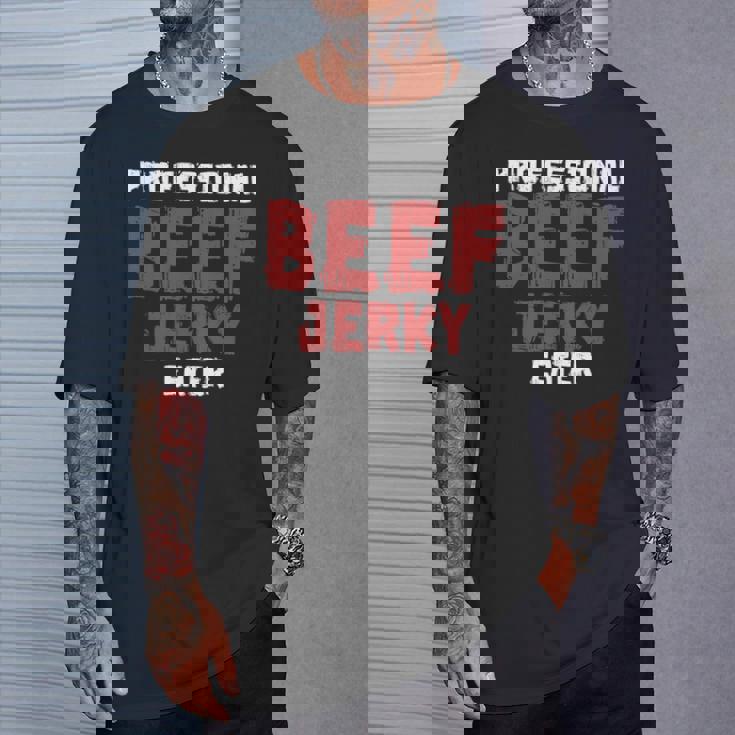 プロフェッショナル・ビーフ・ジャーキー・イーター 肉好き 長袖tシャツ Tシャツ 彼への贈り物