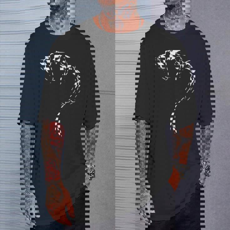 ボクサー ポートレート シルエット 犬 ドイツ ボクサー 犬 Tシャツ 彼への贈り物