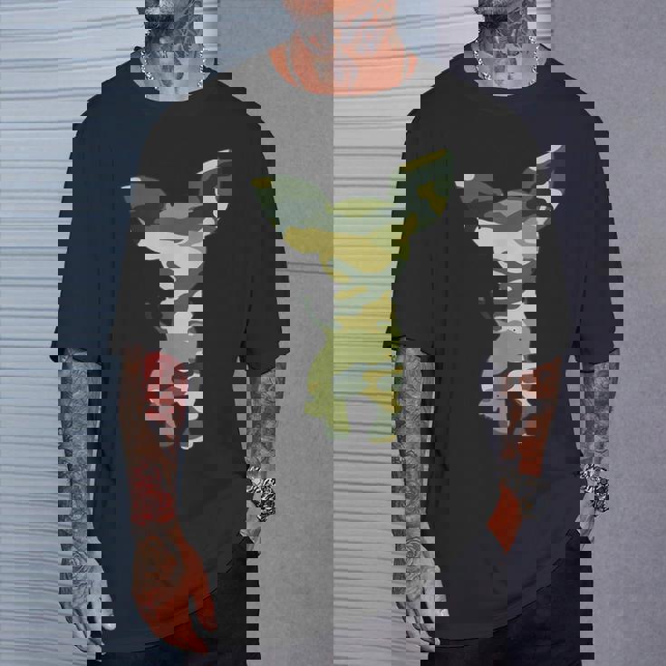 ミリタリー チワワ カモ メンズ プリント Us Dog Pup 退役軍人ギフト Tシャツ 彼への贈り物