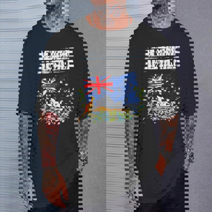 メルボルン オーストラリア お土産 オーストラリア国旗 カンガルーコアラ Tシャツ 彼への贈り物