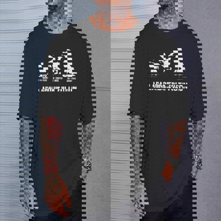 ラブラドールレトリバー エボリューションデザイン ラブラドールオーナー向け 長袖tシャツ Tシャツ 彼への贈り物