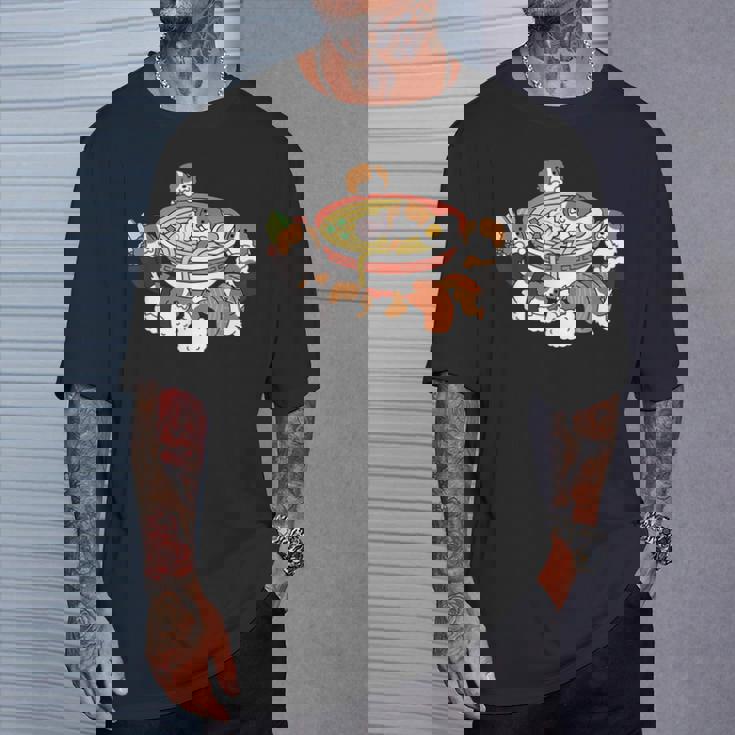 ラーメン寿司キャバリア・キング・チャールズ・スパニエル犬 Tシャツ 彼への贈り物